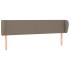 Cabecero de tela gris taupe 163x23x78/88
