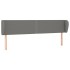 Cabecero de tela gris oscuro 163x23x78/88