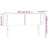 Cabecero de tela color crema 147x23x78/88
