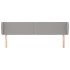 Cabecero de tela gris claro 183x23x78/88