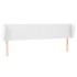 Cabecero de cuero sintético blanco 203x23x78/88