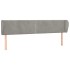 Cabecero de terciopelo gris claro 163x23x78/88