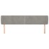 Cabecero de terciopelo gris claro 163x23x78/88