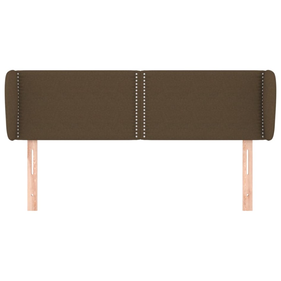 Cabecero de tela gris oscuro 147x23x78/88