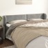 Cabecero de terciopelo gris claro 183x23x78/88