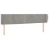Cabecero de terciopelo gris claro 183x23x78/88