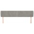 Cabecero de terciopelo gris claro 183x23x78/88