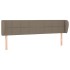 Cabecero de tela gris taupe 163x23x78/88