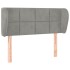 Cabecero de terciopelo gris claro 93x23x78/88