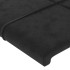 Cabecero de terciopelo negro 147x23x78/88