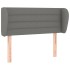 Cabecero de tela gris oscuro 93x23x78/88