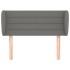 Cabecero de tela gris oscuro 93x23x78/88