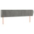 Cabecero de terciopelo gris claro 183x23x78/88