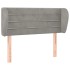 Cabecero de terciopelo gris claro 93x23x78/88