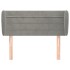 Cabecero de terciopelo gris claro 93x23x78/88