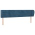 Cabecero de terciopelo azul oscuro 183x23x78/88