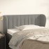 Cabecero de terciopelo gris claro 103x23x78/88