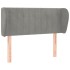 Cabecero de terciopelo gris claro 103x23x78/88