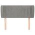 Cabecero de terciopelo gris claro 103x23x78/88