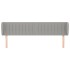 Cabecero de tela gris claro 163x23x78/88