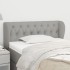 Cabecero de tela gris claro 103x23x78/88
