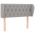 Cabecero de tela gris claro 103x23x78/88