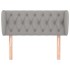 Cabecero de tela gris claro 103x23x78/88