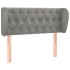 Cabecero de terciopelo gris claro 93x23x78/88