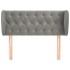 Cabecero de terciopelo gris claro 93x23x78/88