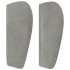 Cabecero de terciopelo gris claro 93x23x78/88