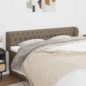 Cabecero de tela gris taupe 183x23x78/88