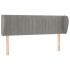 Cabecero de terciopelo gris claro 147x23x78/88