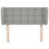 Cabecero de tela gris claro 103x23x78/88