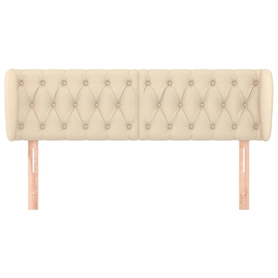 Cabecero de tela color crema 163x23x78/88