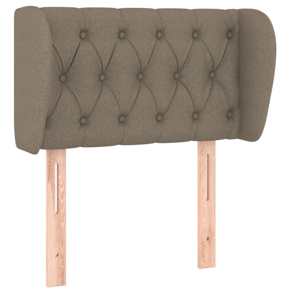 Cabecero de tela gris taupe 83x23x78/88