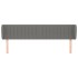 Cabecero de tela gris oscuro 203x23x78/88