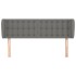 Cabecero de tela gris oscuro 147x23x78/88