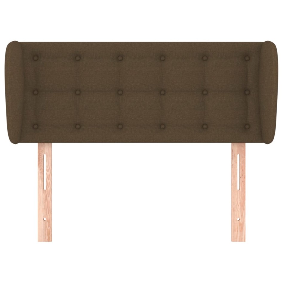 Cabecero de tela gris oscuro 93x23x78/88