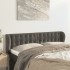 Cabecero de terciopelo gris oscuro 147x23x78/88
