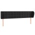 Cabecero de terciopelo negro 203x23x78/88