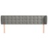 Cabecero de terciopelo gris claro 203x23x78/88