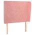 Cabecero con orejas de terciopelo rosa 93x23x118/128