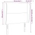 Cabecero con orejas de terciopelo rosa 93x23x118/128