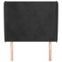 Cabecero con orejas de terciopelo negro 83x23x118/128