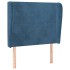 Cabecero con orejas de terciopelo azul oscuro 103x23x118/128
