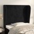 Cabecero con orejas de terciopelo negro 103x23x118/128