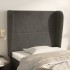 Cabecero con orejas de terciopelo gris oscuro 83x23x118/128