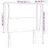 Cabecero con orejas de terciopelo rosa 83x23x118/128