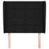 Cabecero con orejas de tela negro 93x23x118/128