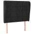 Cabecero con orejas de terciopelo negro 93x23x118/128